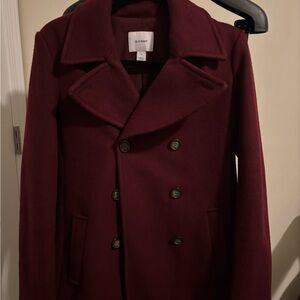 Old Navy Burgundy Peacoat